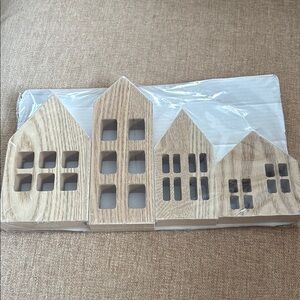 NWT Target Wooden House Decor
